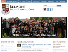 Tablet Screenshot of belmonthighschoolrugby.com
